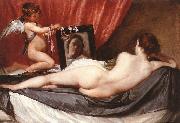 VELAZQUEZ, Diego Rodriguez de Silva y Venus at her Mirror (The Rokeby Venus) g oil painting reproduction
